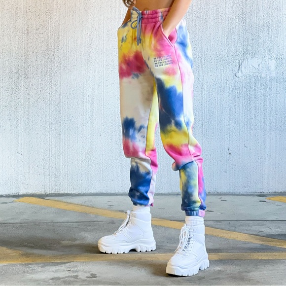 Balance Athletica affirmation acid rain tie dye sweat pants - Picture 1 of 6